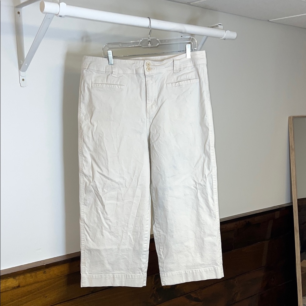 a new day‎ Cream Stretch Wide Leg High Rise Pants- 16